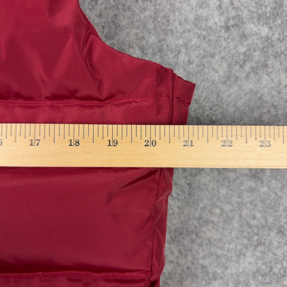 Lands End Vest Womens Small Red Down Insulated Puffer Snap Front Outdoor Gorp - Picture 10 of 13